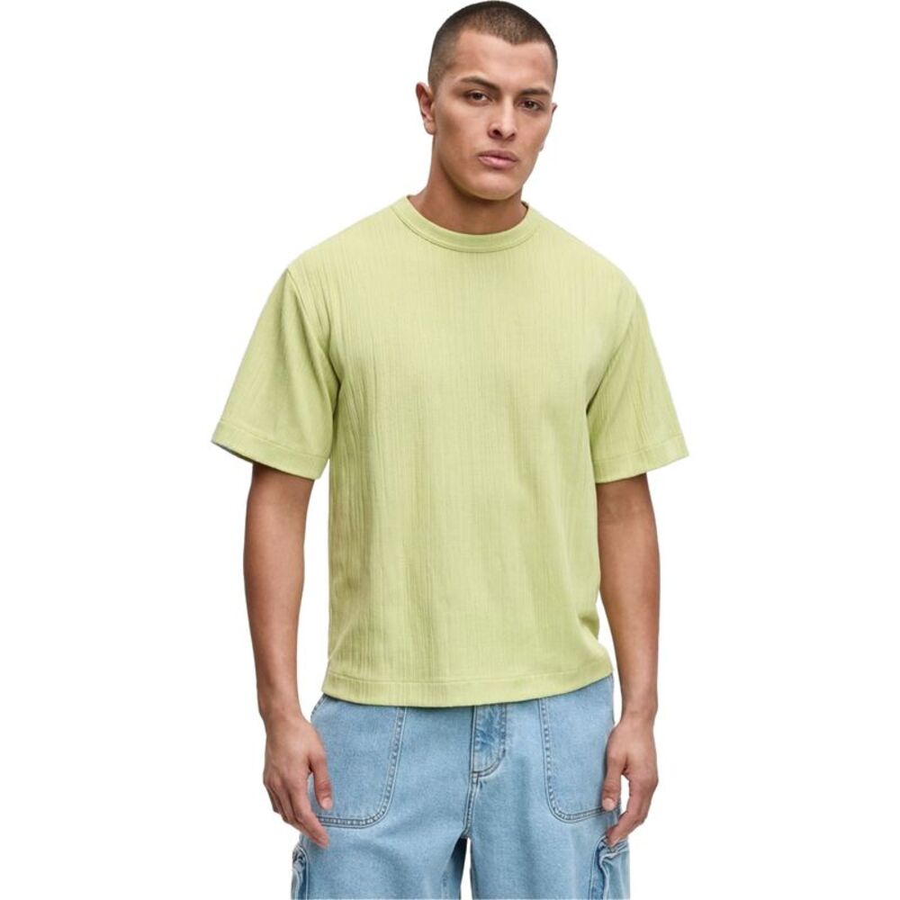Mode Of One Mens Short-Sleeve Relaxed-Fit Crinkle Basic T-Shirt, NWT